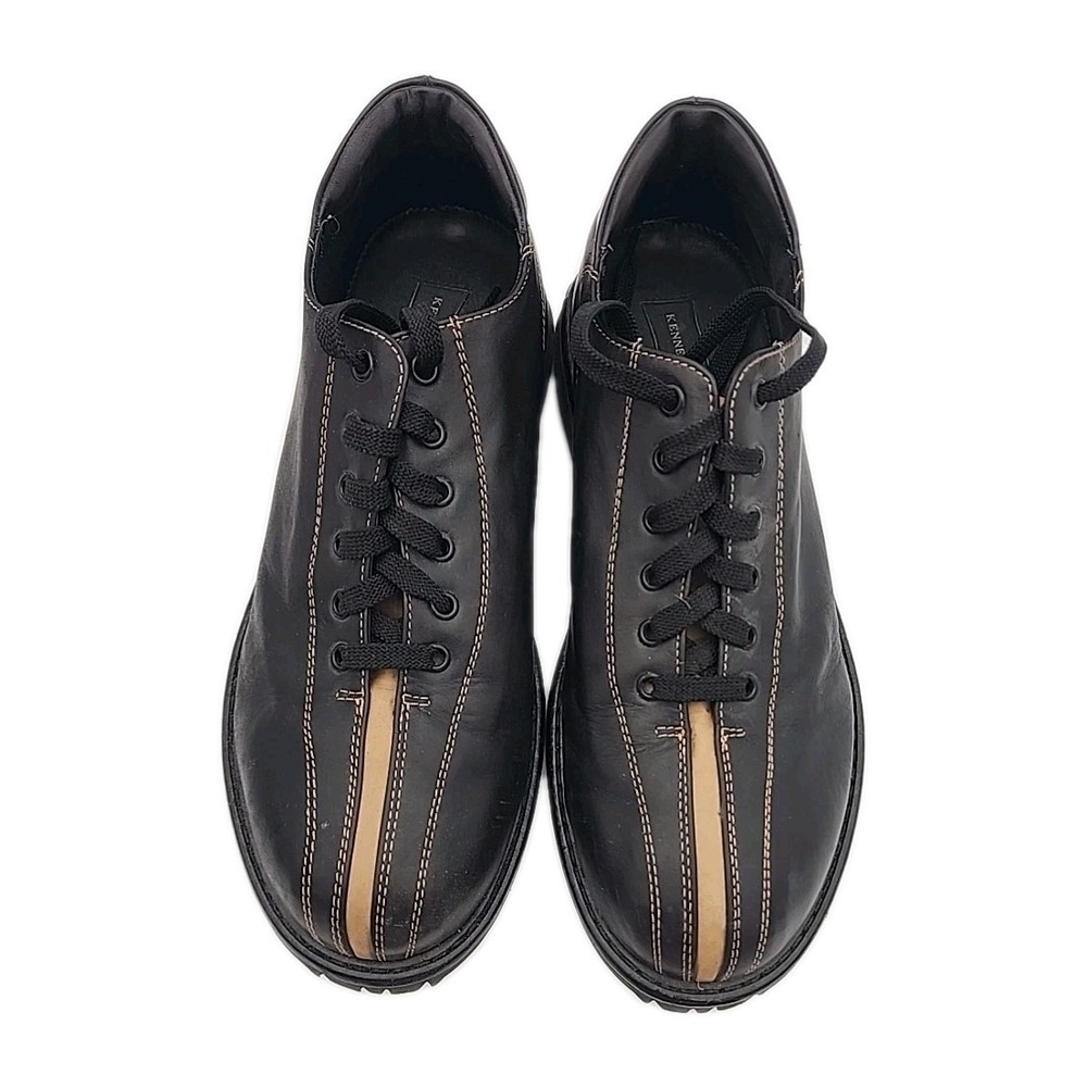 Kenneth Cole 10th Frame Bowling Style Shoes In Black Cream Mens9 Sz 10.5M W/Box